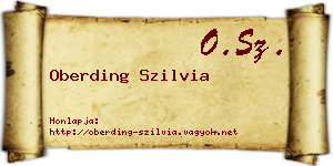 Oberding Szilvia névjegykártya