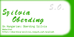 szilvia oberding business card
